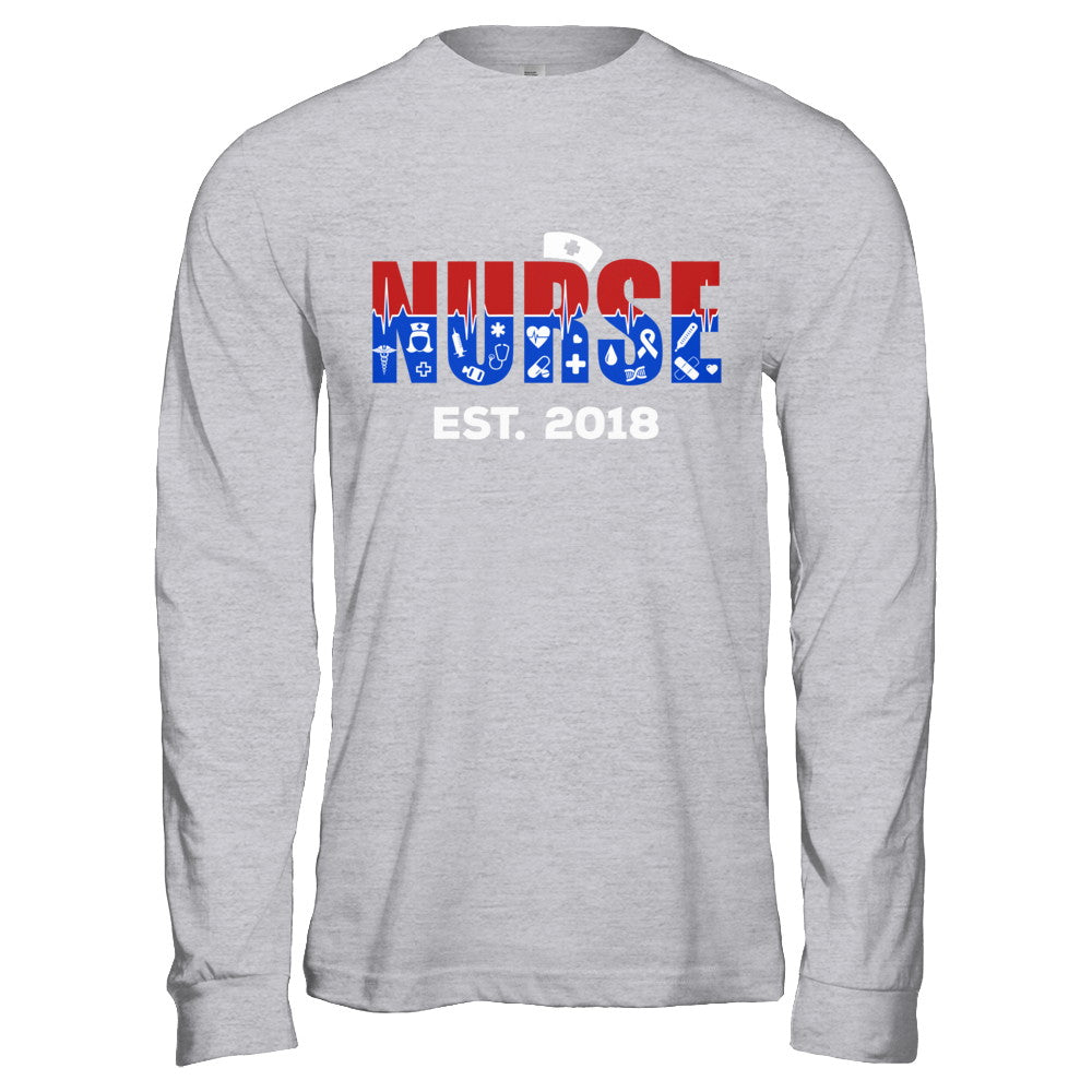 Nurses Est 2018 Graduation T-Shirt & Hoodie | Teecentury.com