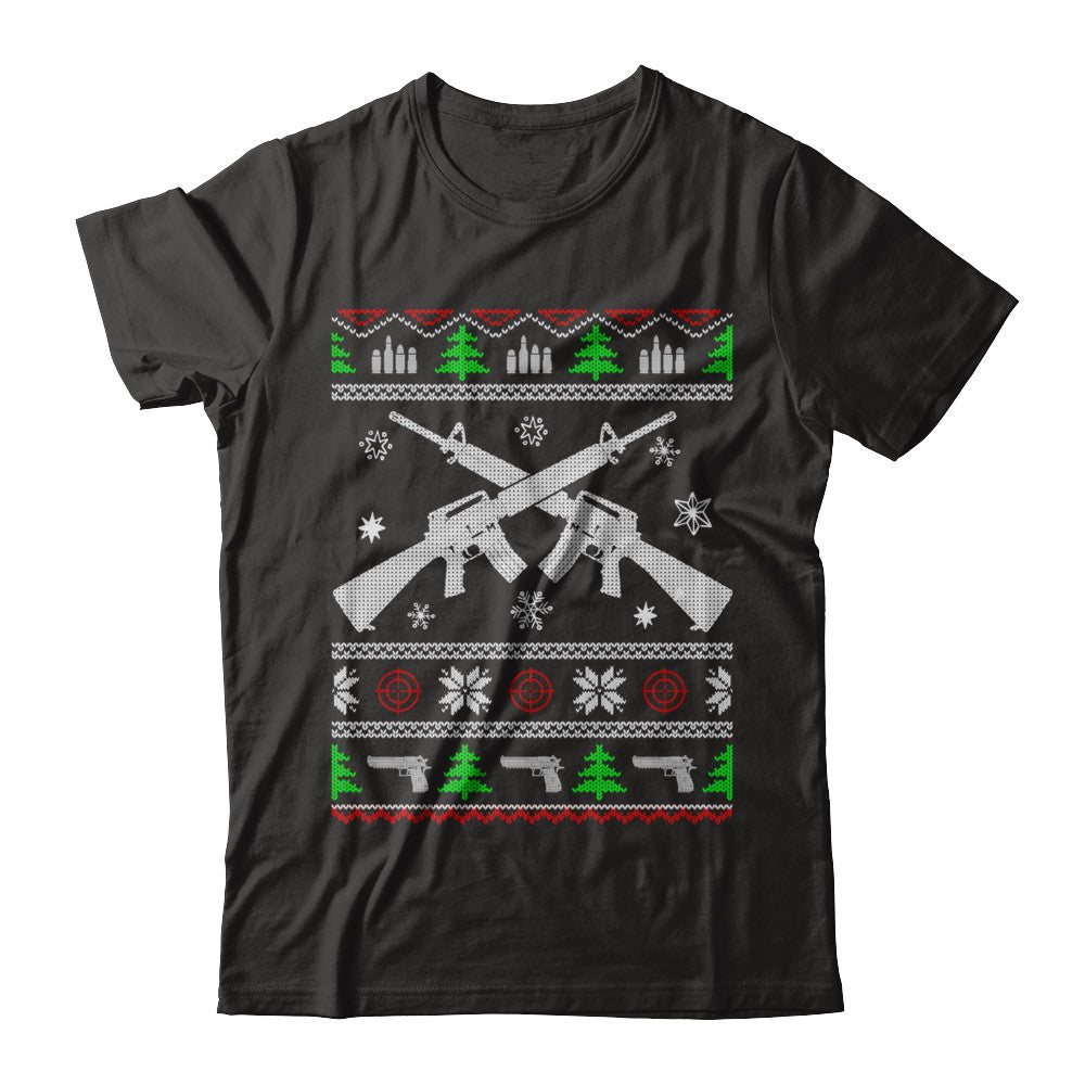 I Want Rifle Guns For Christmas Ugly Christmas Sweater T-Shirt & Sweatshirt | Teecentury.com