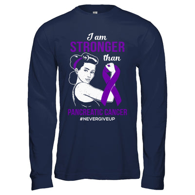 I Am Stronger Than Pancreatic Cancer Awareness Support T-Shirt & Hoodie | Teecentury.com