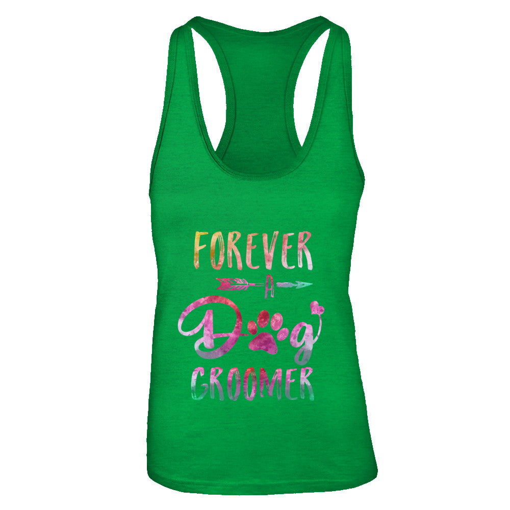 Dog Paw Hairstylist Forever A Dog Groomer For Women T-Shirt & Tank Top | Teecentury.com