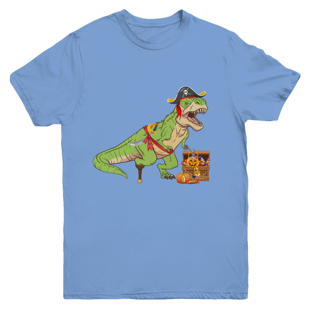 Dinosaurs T-Rex Pirate Halloween Saurus For Kids Youth Youth Shirt | Teecentury.com
