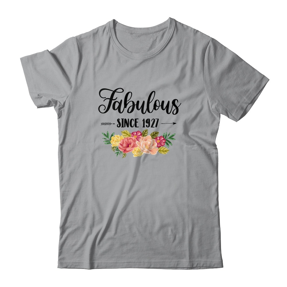 95th Birthday Gifts Women 95 Year Old Fabulous Since 1927 T-Shirt & Tank Top | Teecentury.com