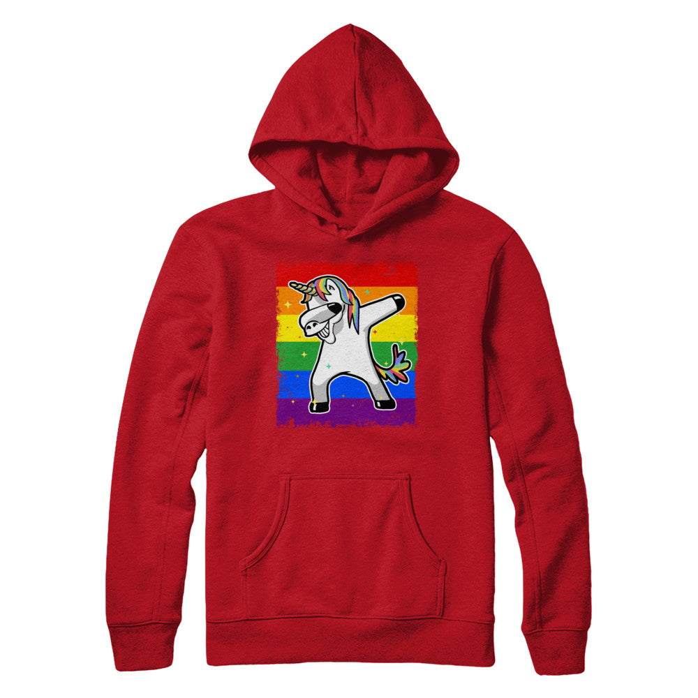 Dabbing Unicorn Lgbt Gay Pride Flag T-Shirt & Hoodie | Teecentury.com