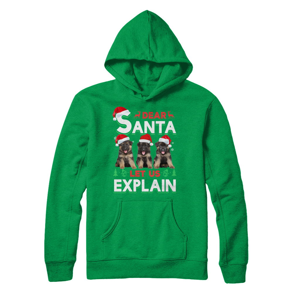 Dear Santa Funny German Shepherd Puppies Christmas Gift T-Shirt & Hoodie | Teecentury.com