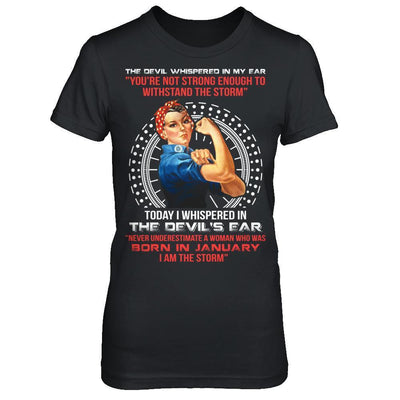 I Whispered Devil Ear Woman Who Was Born In January T-Shirt & Hoodie | Teecentury.com