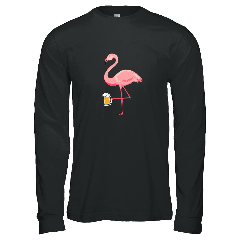 Beer Lover's Pink Flamingo Fun Party Beer T-Shirt & Tank Top | Teecentury.com