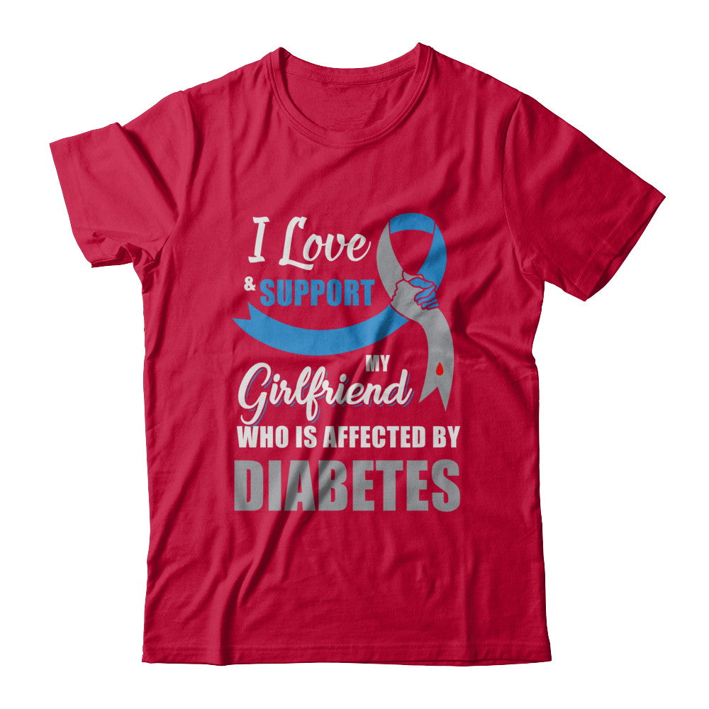 Diabetes Awareness Support Blue Grey Girlfriend Boyfriend T-Shirt & Hoodie | Teecentury.com