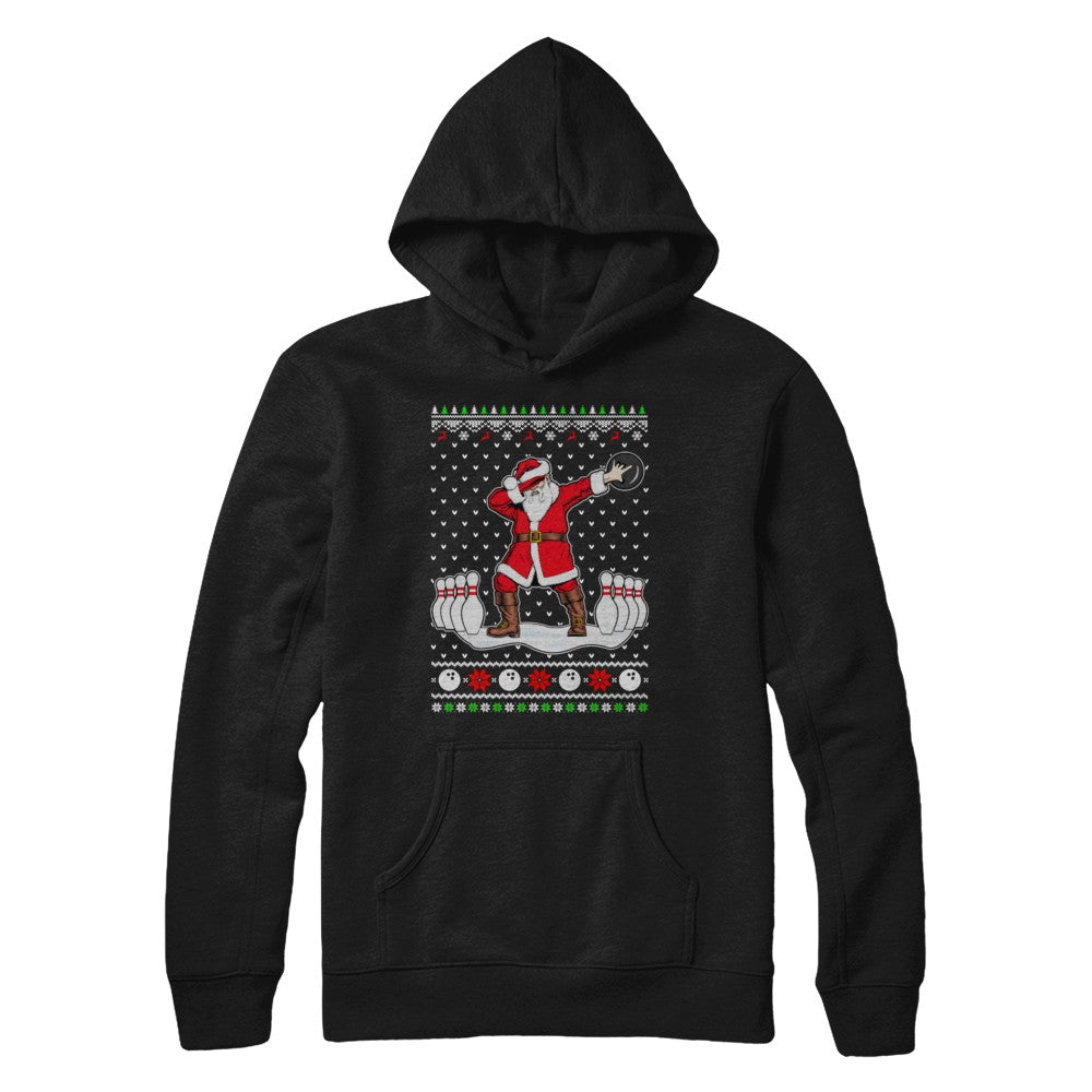 Dabbing Santa Claus Bowling Ugly Christmas Sweater T-Shirt & Sweatshirt | Teecentury.com