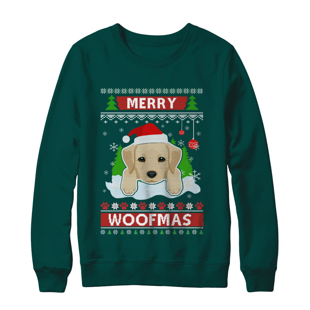 Labrador Merry Woofmas Ugly Christmas Sweater T-Shirt & Sweatshirt | Teecentury.com