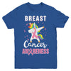 Inspirational Breast Cancer Awareness Unicorn Support Youth Youth Shirt | Teecentury.com