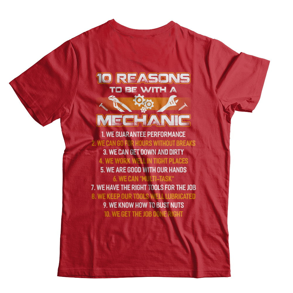 10 Reasons To Be With A Mechanic T-Shirt & Hoodie | Teecentury.com