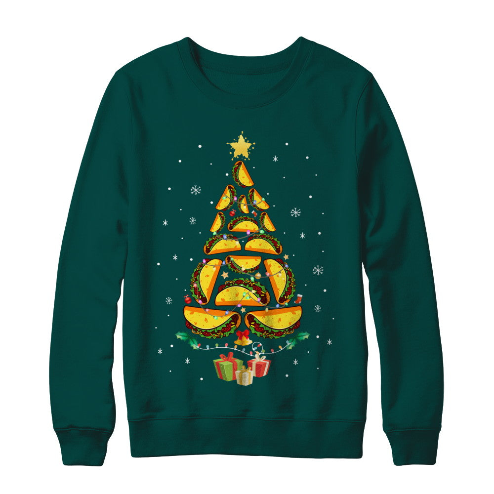 Funny Tacos Christmas Tree Ugly Christmas Sweater T-Shirt & Sweatshirt | Teecentury.com