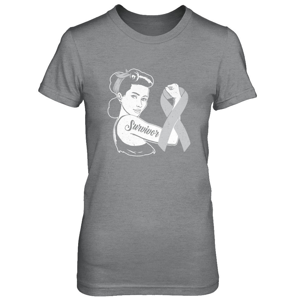 We Can Cure It Grey Brain Cancer Awareness Survivor T-Shirt & Hoodie | Teecentury.com