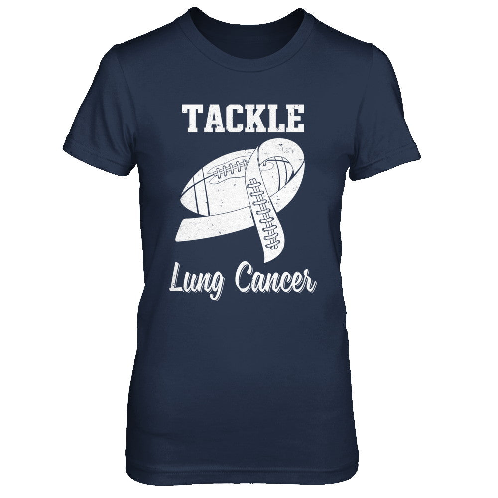 Football Survivor Tackle Clear Lung Cancer Awareness T-Shirt & Hoodie | Teecentury.com