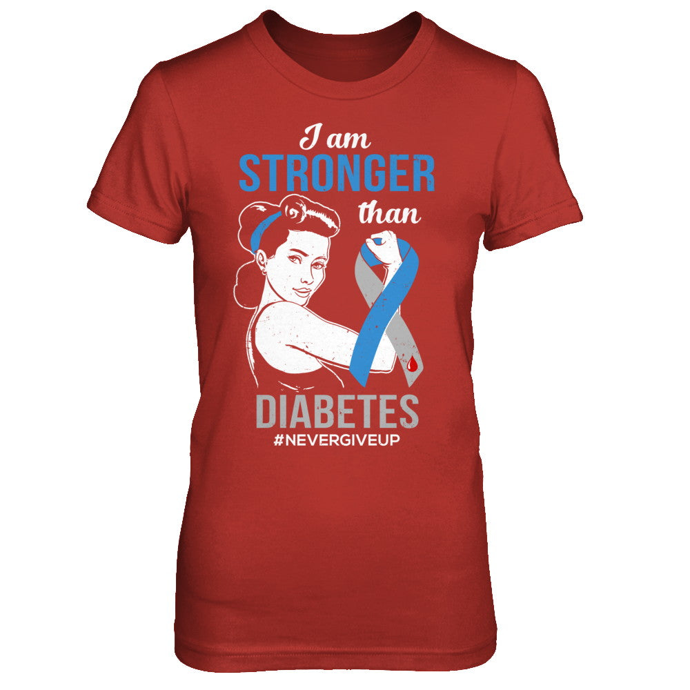I Am Stronger Than Diabetes Awareness Support T-Shirt & Hoodie | Teecentury.com