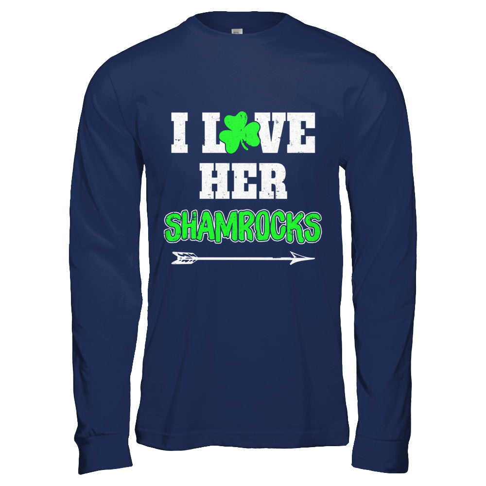 I Love Her Shamrocks Funny Couple St Patricks Day T-Shirt & Hoodie | Teecentury.com