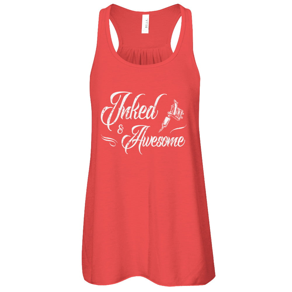 Inked And Awesome Tattooed Tattoos T-Shirt & Tank Top | Teecentury.com