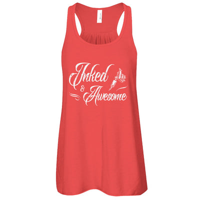 Inked And Awesome Tattooed Tattoos T-Shirt & Tank Top | Teecentury.com