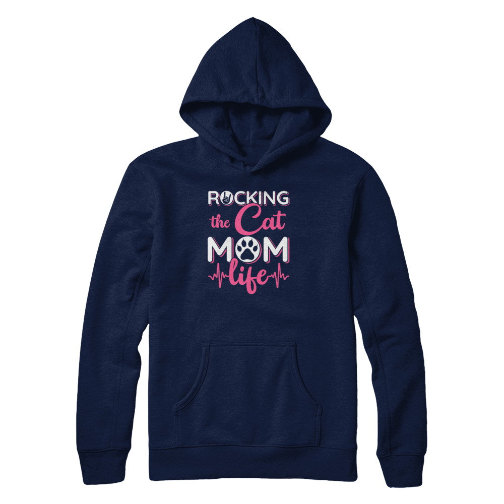 Rocking The Cat Mom Life T-Shirt & Tank Top | Teecentury.com