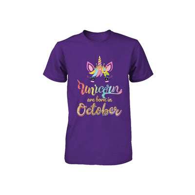 Cute Unicorns Are Born In October Birthday Gift Youth Youth Shirt | Teecentury.com