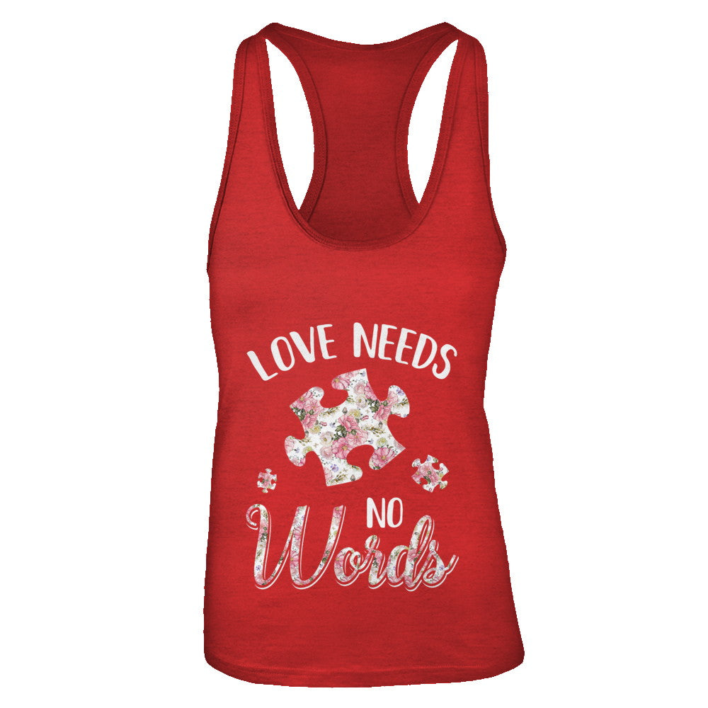 Love Needs No Word Autistic Sign Autism Awareness T-Shirt & Tank Top | Teecentury.com