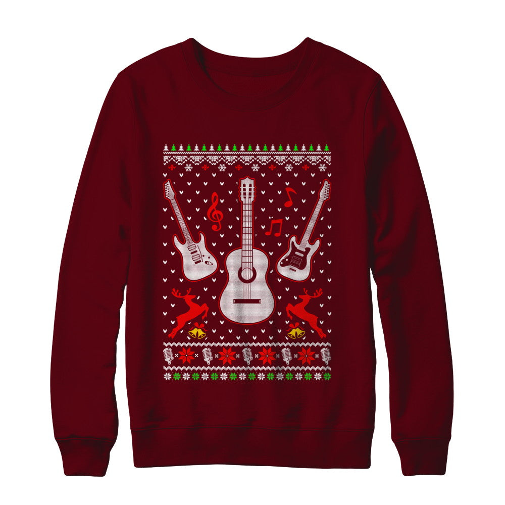 Singer Song Guitar Ugly Christmas Sweater T-Shirt & Sweatshirt | Teecentury.com