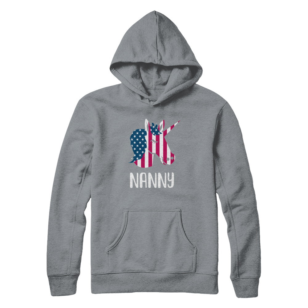 Patriotic Nanny Unicorn Americorn 4Th Of July T-Shirt & Hoodie | Teecentury.com