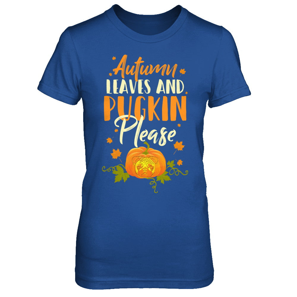 Halloween Costumes Autumn Leaves Pugkin Pug Pumpkin T-Shirt & Hoodie | Teecentury.com