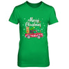 Yorkie Rides Red Truck Christmas Pajama T-Shirt & Sweatshirt | Teecentury.com
