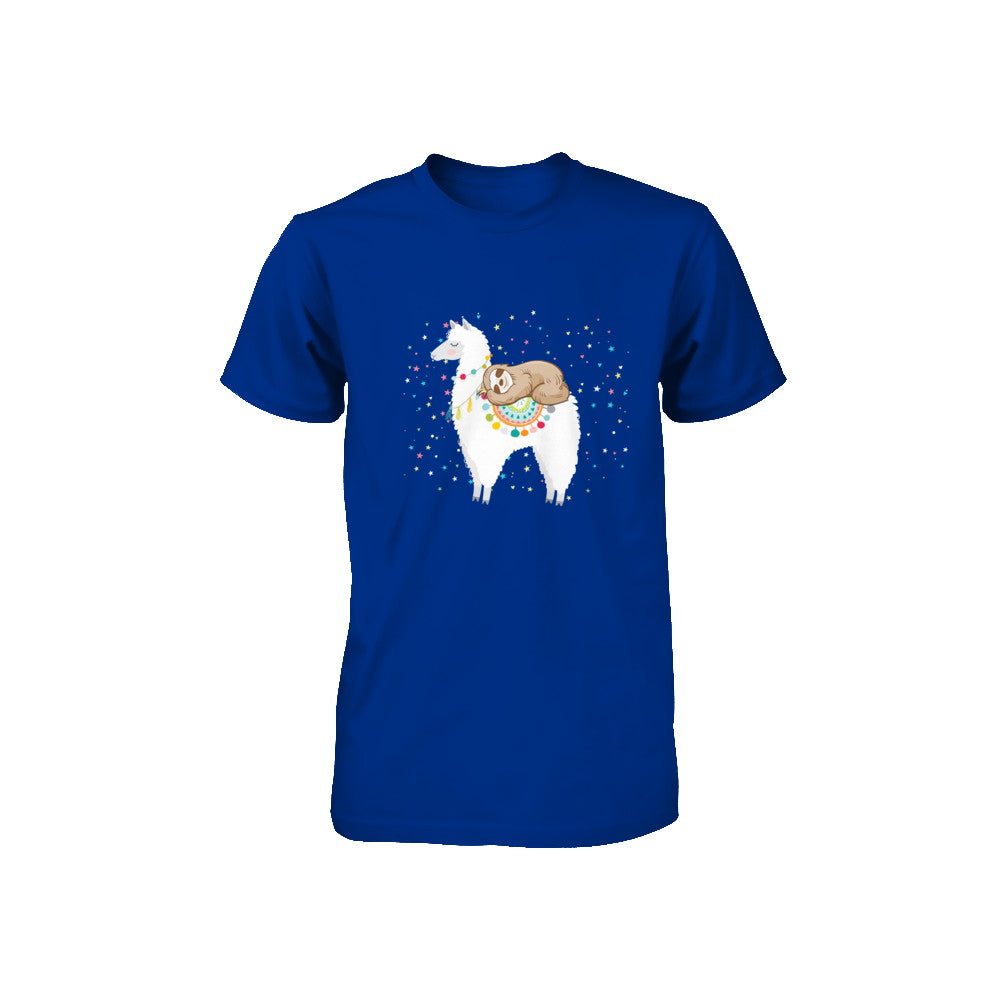 Funny Sloth Riding Llama Lover Youth Youth Shirt | Teecentury.com