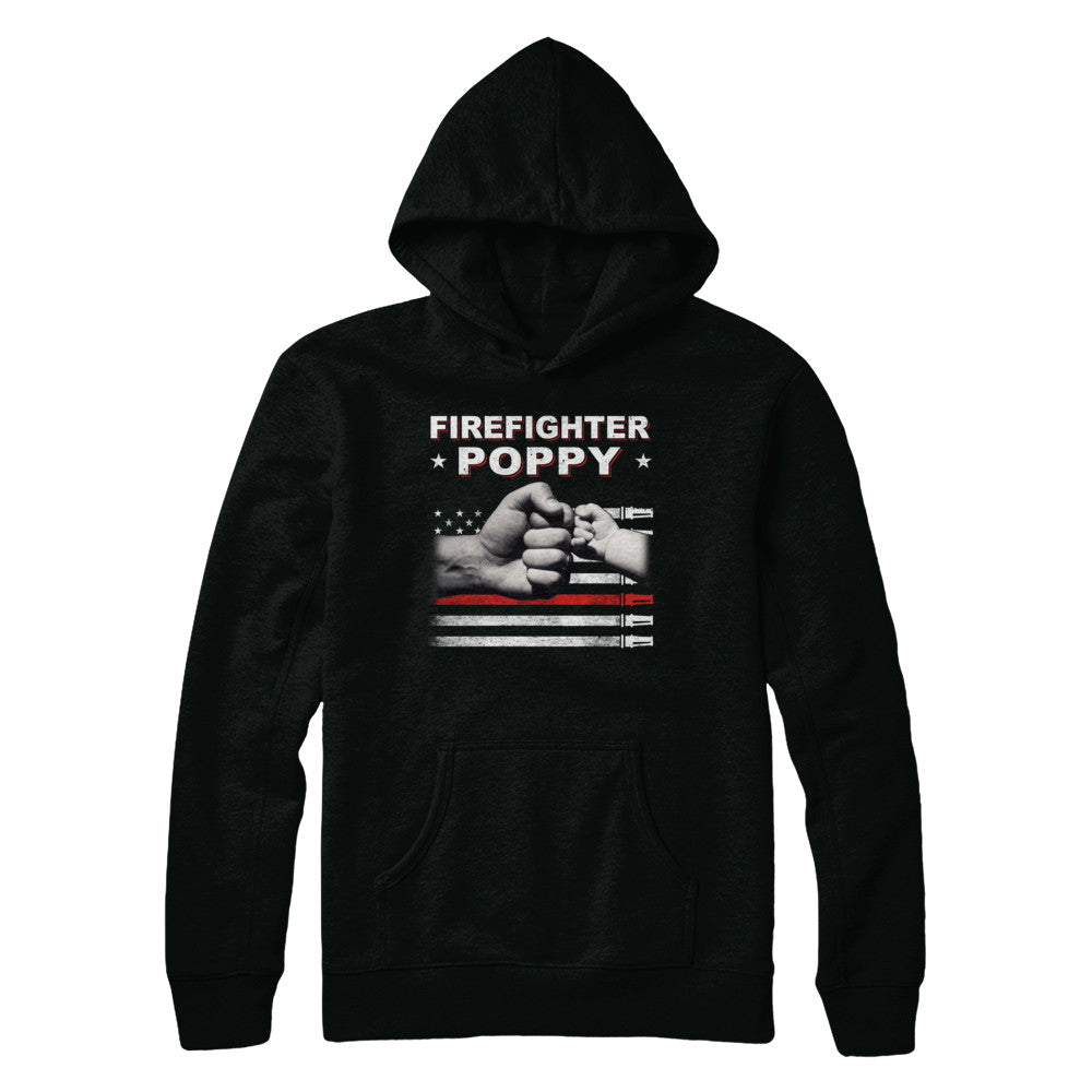 Firefighter Fireman Poppy American Flag Fathers Day T-Shirt & Hoodie | Teecentury.com