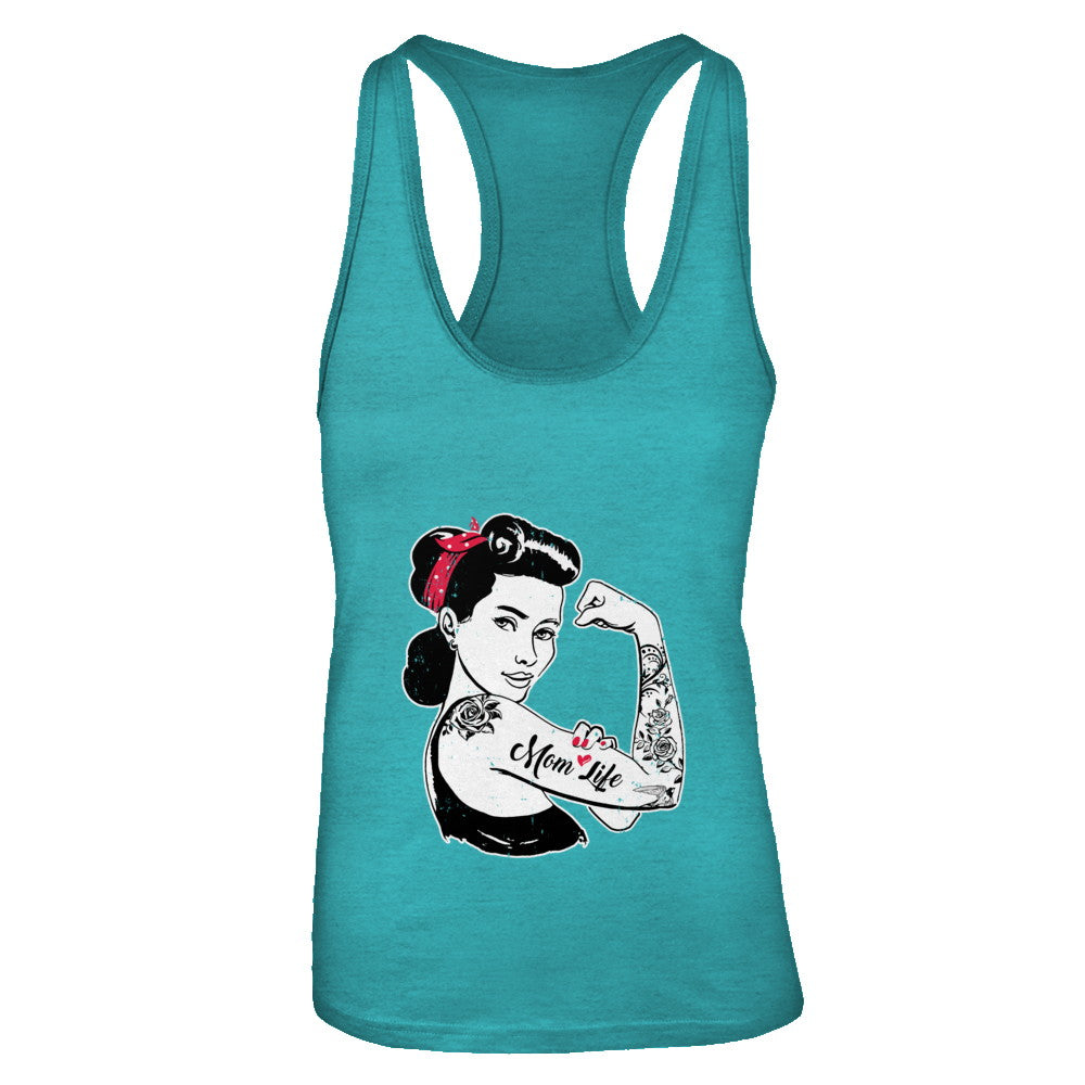 Mom Life Tattoos Tattooed Inked Woman T-Shirt & Tank Top | Teecentury.com