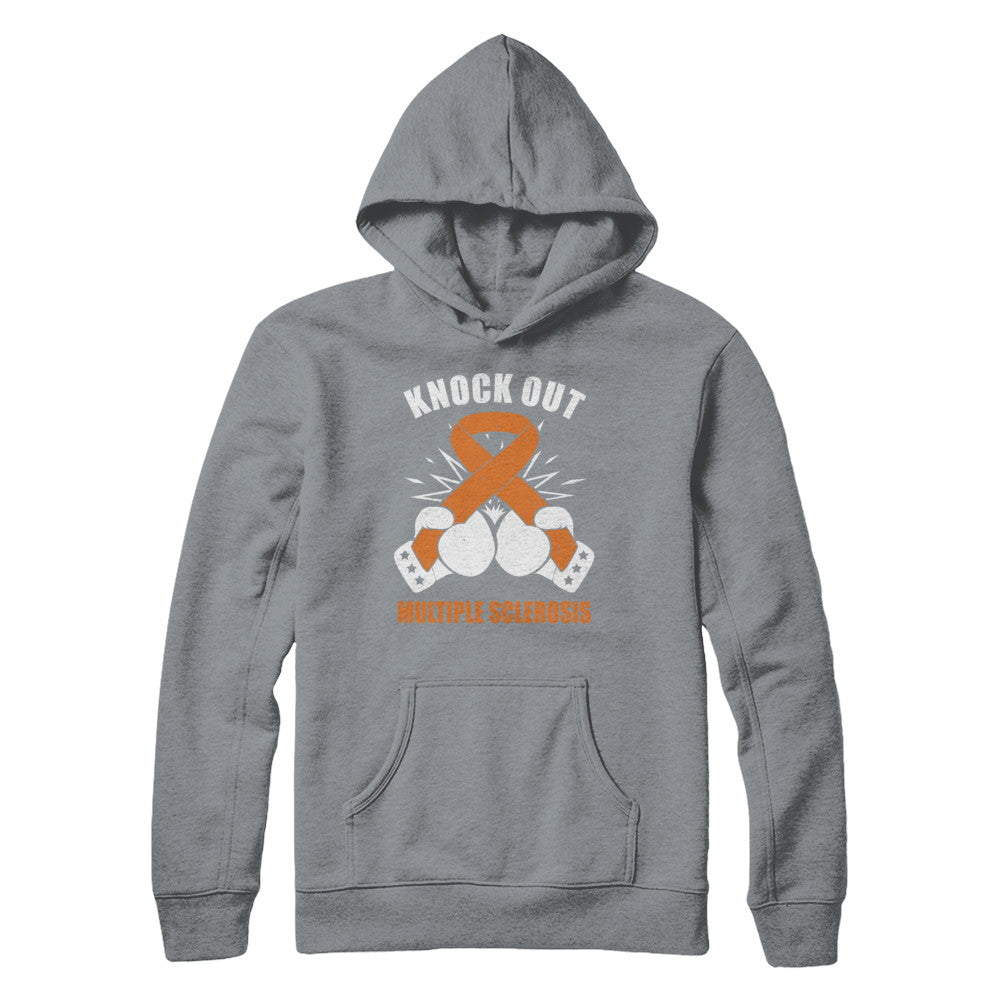 Boxing knock out Multiple Sclerosis Awareness Support T-Shirt & Hoodie | Teecentury.com
