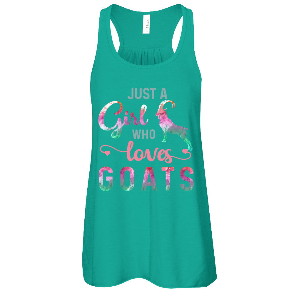 Just A Girl Who Loves Goats Goat Lover T-Shirt & Tank Top | Teecentury.com