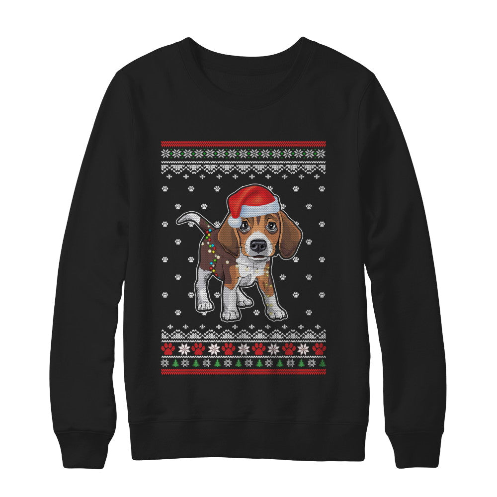 Beagle Christmas Ugly Sweater Lights Dog Xmas Gift T-Shirt & Sweatshirt | Teecentury.com