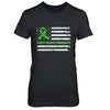 Green Ribbon Kidney Disease Awareness US Flag T-Shirt & Hoodie | Teecentury.com