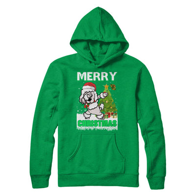 Cute Poodle Claus Merry Christmas Ugly Sweater T-Shirt & Sweatshirt | Teecentury.com