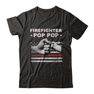 Firefighter Fireman Pop Pop American Flag Fathers Day T-Shirt & Hoodie | Teecentury.com