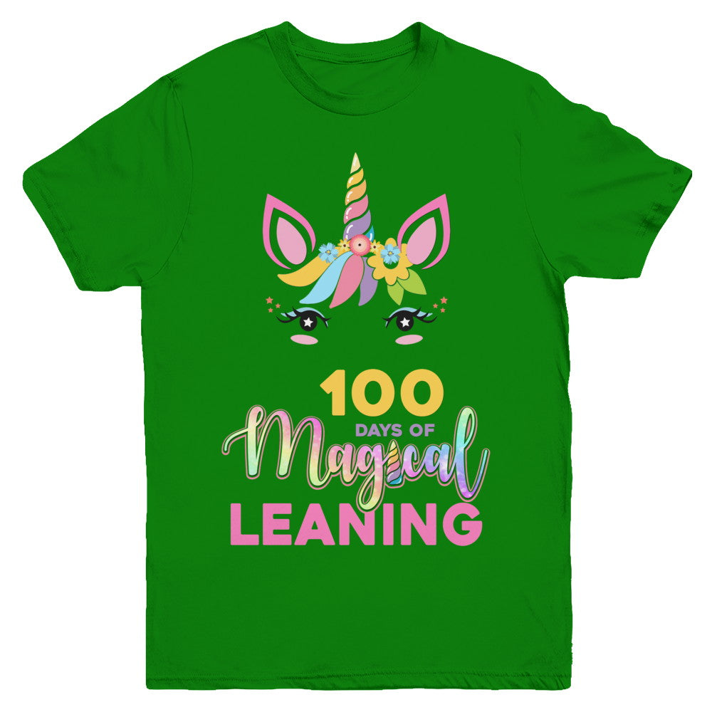 100 Days Of Magical Leaning School Unicorn Girl Gift Youth Youth Shirt | Teecentury.com