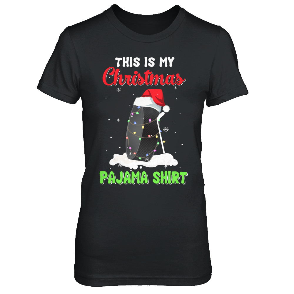 This Is My Christmas Pajama Xmas Hockey Santa T-Shirt & Sweatshirt | Teecentury.com