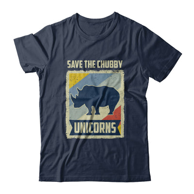 Vintage Retro Save The Chubby Unicorns Rhino T-Shirt & Hoodie | Teecentury.com