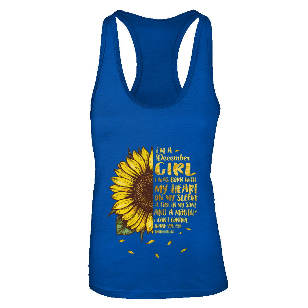 I Am A December Girl Birthday Gifts Sunflower T-Shirt & Tank Top | Teecentury.com