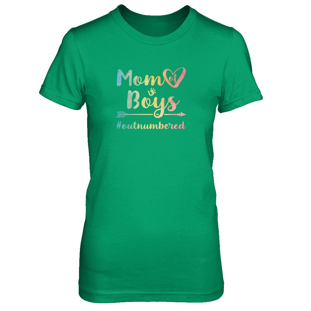 Mom Of Boys Outnumbered T-Shirt & Tank Top | Teecentury.com