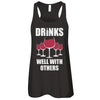 Drinks Well With Others Funny Drinking Wine T-Shirt & Tank Top | Teecentury.com