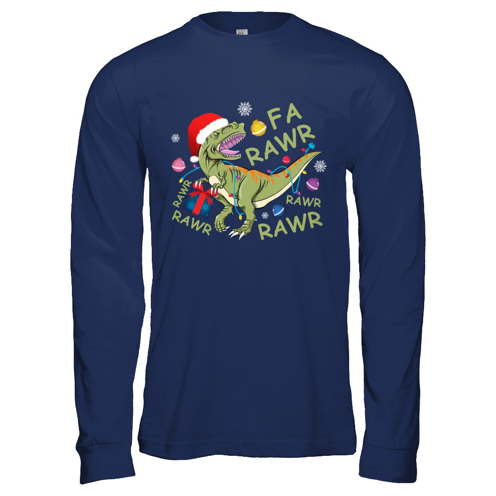 Christmas Funny Dinosaur T-Rex Claus Fa Rawr Rawr T-Shirt & Hoodie | Teecentury.com