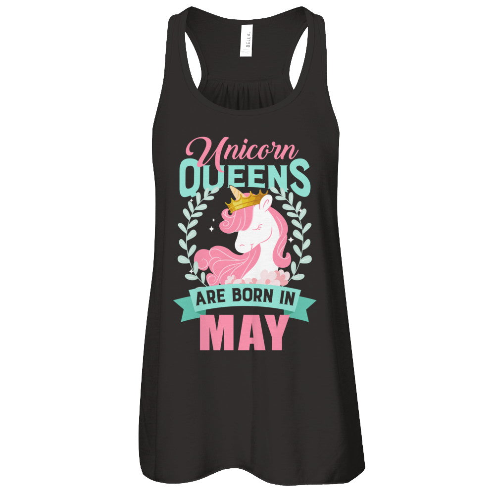 Unicorn Queens Are Born In May Birthday Gift T-Shirt & Tank Top | Teecentury.com