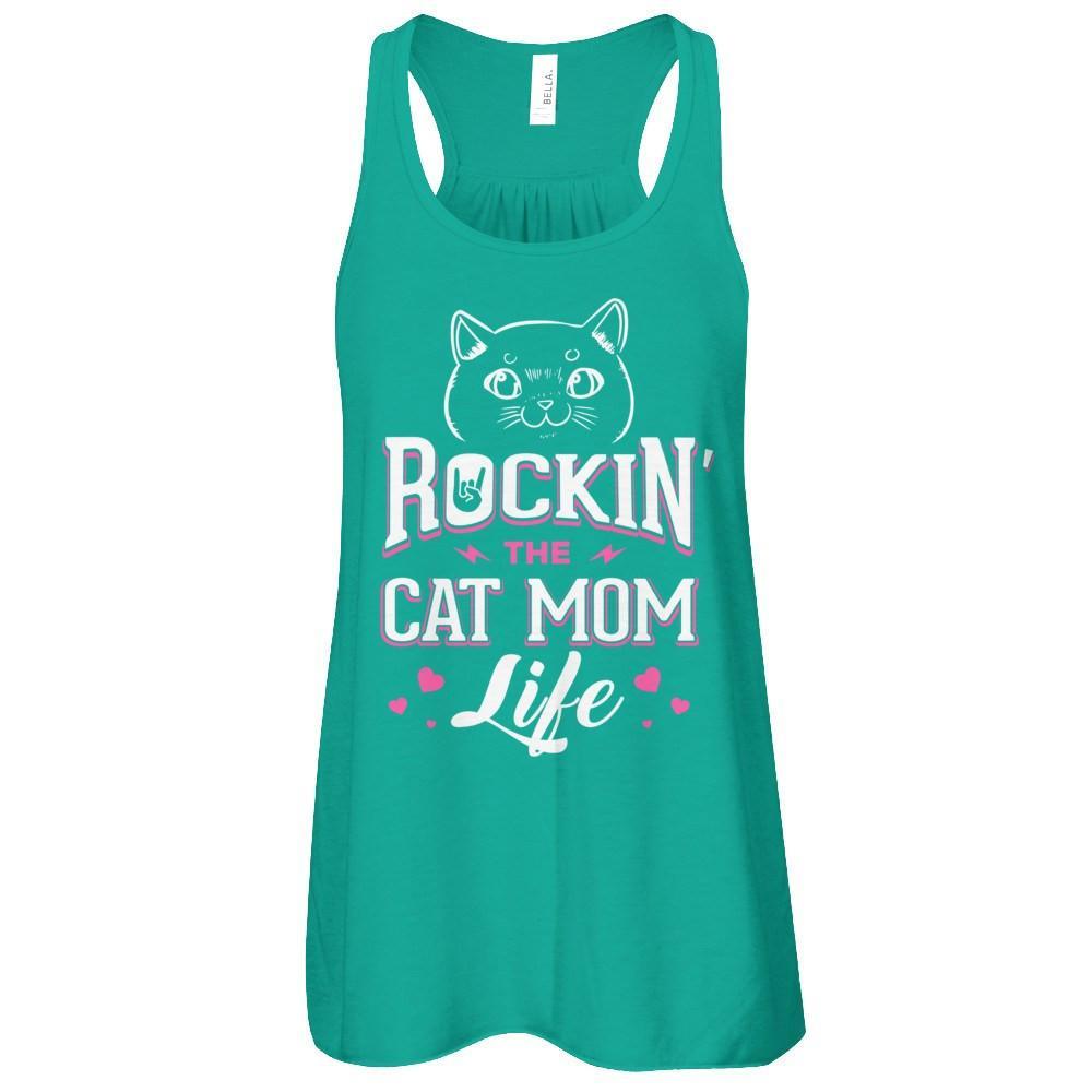 Rocking The Cat Mom Life T-Shirt & Tank Top | Teecentury.com