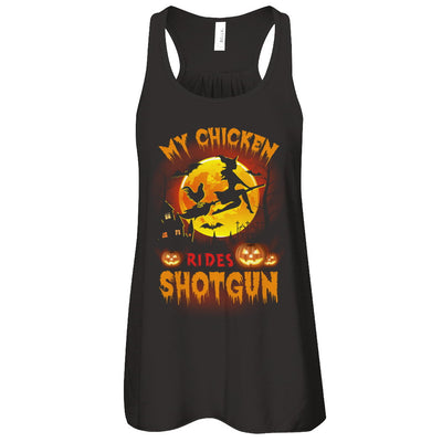 My Chicken Rides Shotgun Halloween Chicken T-Shirt & Tank Top | Teecentury.com