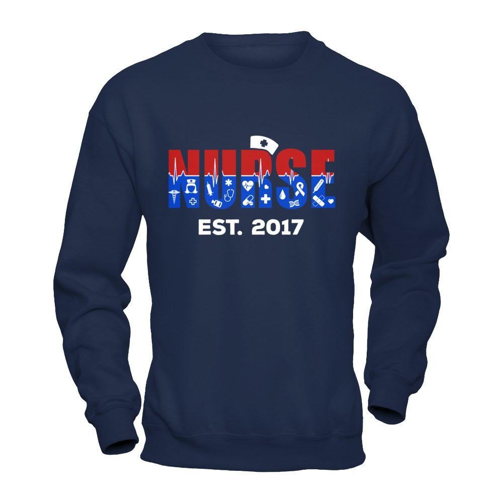 Nurses Est 2017 Graduation T-Shirt & Hoodie | Teecentury.com