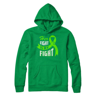 Her Fight is My Fight Liver Cancer Awareness Green Ribbon T-Shirt & Hoodie | Teecentury.com